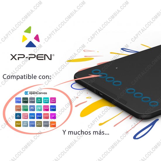 Tablas Digitalizadoras Wacom, Huion, Xp-Pen y otras, Marca: Xp-Pen - Tabla Digitalizadora XP-Pen Deco Mini7 con lápiz 8K - área activa de 17.78cm x 11.11cm - Reemplaza G640S