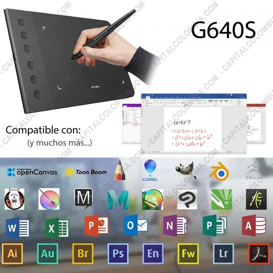 Tablas Digitalizadoras Wacom, Huion, Xp-Pen y otras, Marca: Xp-Pen - Tabla Digitalizadora XP-Pen G640S con lápiz 8K y área activa de 16.38cm x 10.16cm