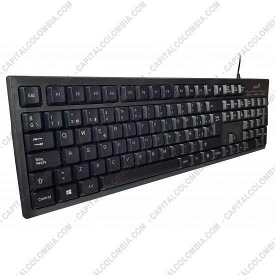 Teclados y Mouse para Gamers, Oficina y Hogar, Webcams y Diademas, Marca: Genius - Teclado en español de marca Genius SmartKey KB-102 Smart Keyboard conexión USB