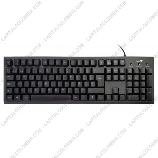 Teclados y Mouse para Gamers, Oficina y Hogar, Webcams y Diademas, Marca: Genius - Teclado en español de marca Genius SmartKey KB-102 Smart Keyboard conexión USB