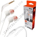 Auriculares Audifonos JBL T110 color Blanco Pure Bass Manos Libres 