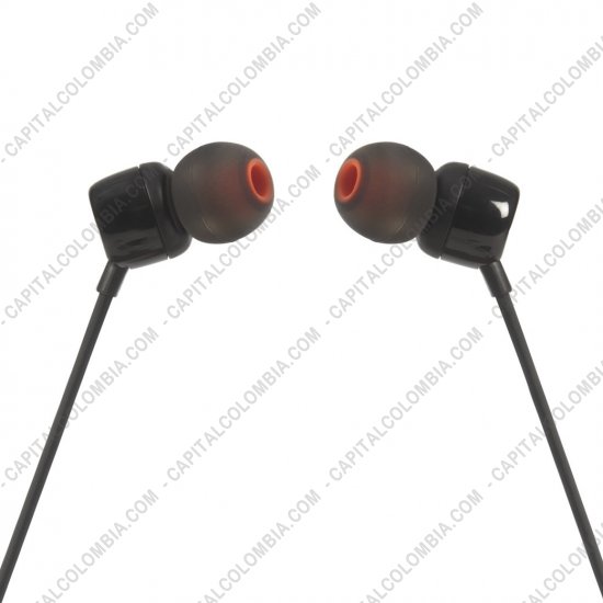 Teclados y Mouse para Gamers, Oficina y Hogar, Webcams y Diademas, Marca: JBL - Auriculares Audifonos JBL T110 color Negro Pure Bass Manos Libres 