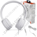 Diadema con micrófono color Blanco de marca JBL con cable conector 3.5mm TUNE500 - Marca JBL