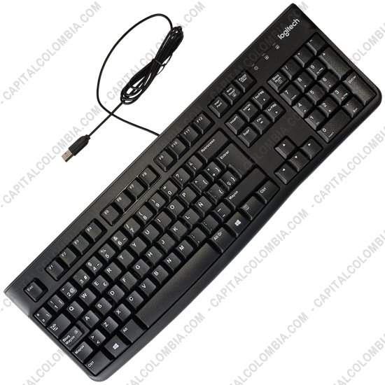 Teclados y Mouse para Gamers, Oficina y Hogar, Webcams y Diademas, Marca: Logitech - Teclado marca Logitech referencia K120 en Español con conexión USB